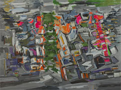 Street Scene, 2012, acrylic on canvas, 30 x 40" 